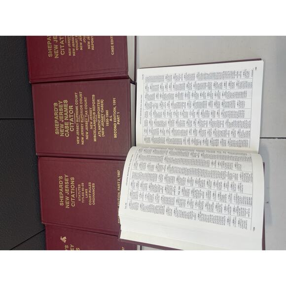 Shepard’s New Jersey Citations (1987) 8-volume set. Excellent Condition - Picture 7 of 11